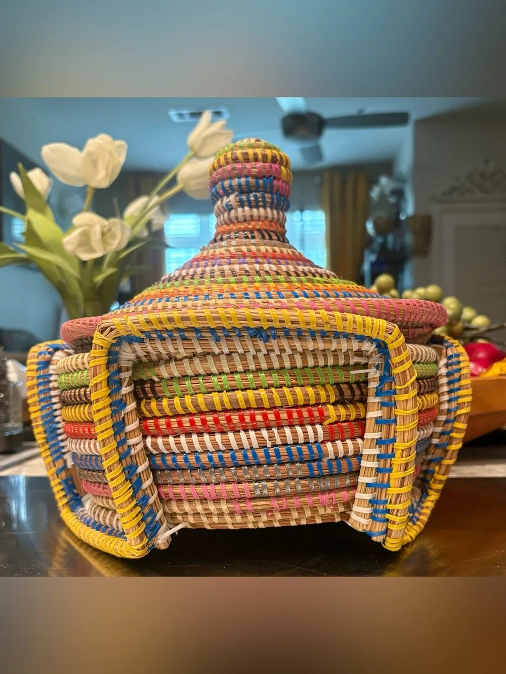 Afua Woven Storage Basket with Lid